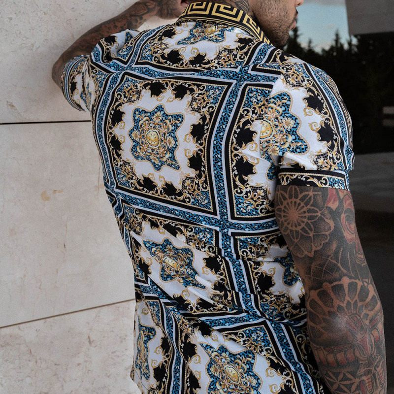 Printed shirt quick-drying casual suit 1 02