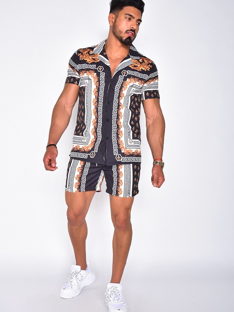 Printed shirt quick-drying suit 2 01