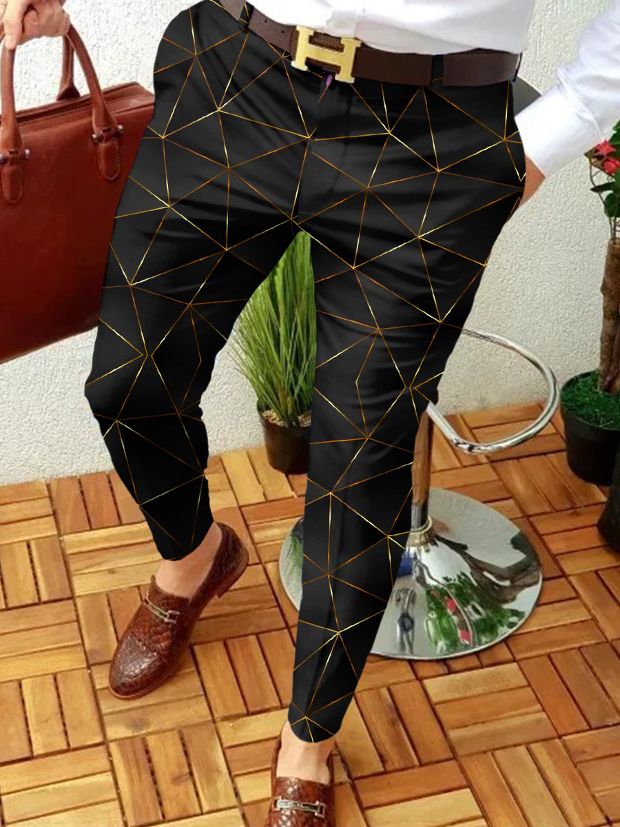 Hot Men's Clothing Fashion Printed Trousers 19