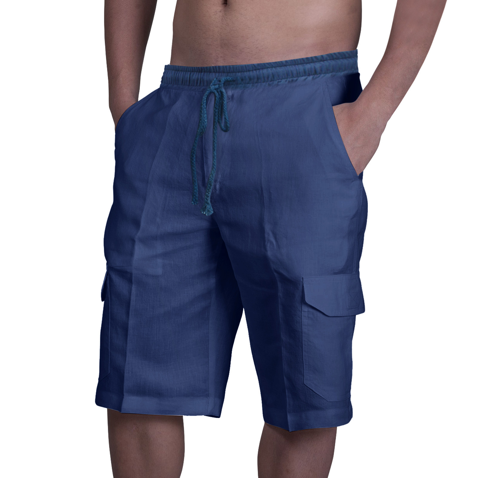 Men's Beach Overalls with Drawstring Pockets 24