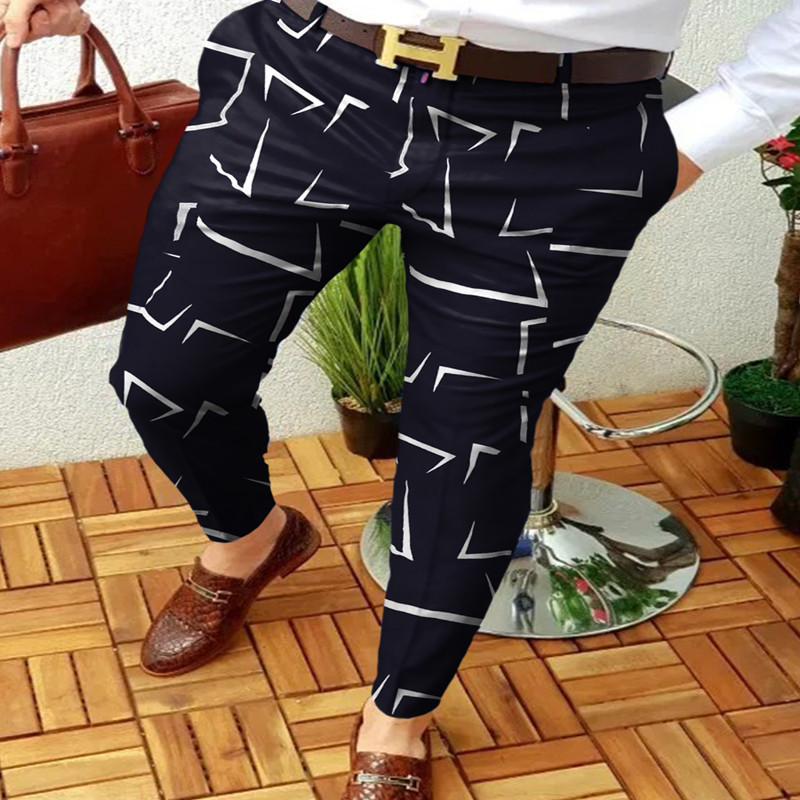 Men's business print casual trousers 20