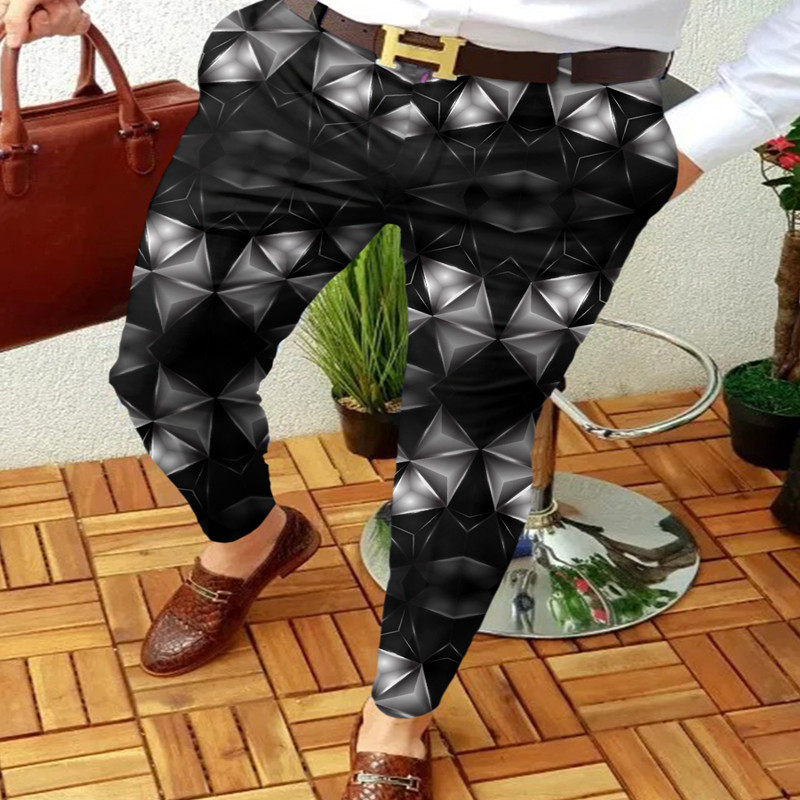 Men's business print casual trousers 20
