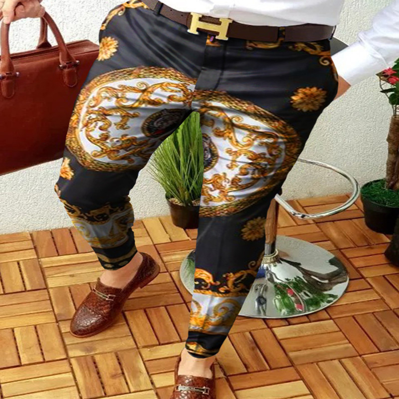 Men's business print casual trousers 20