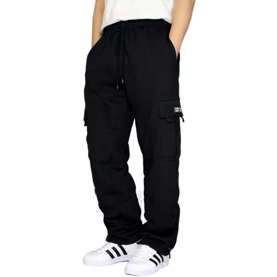 Men's casual drawstring loose cargo trousers 21