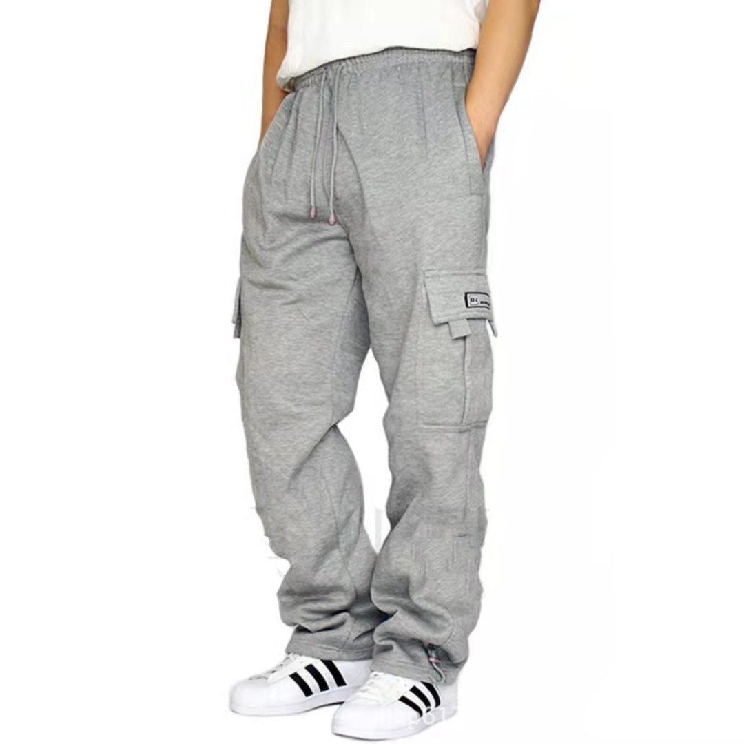 Men's casual drawstring loose cargo trousers 21