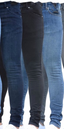 Men's new solid color skinny jeans 18