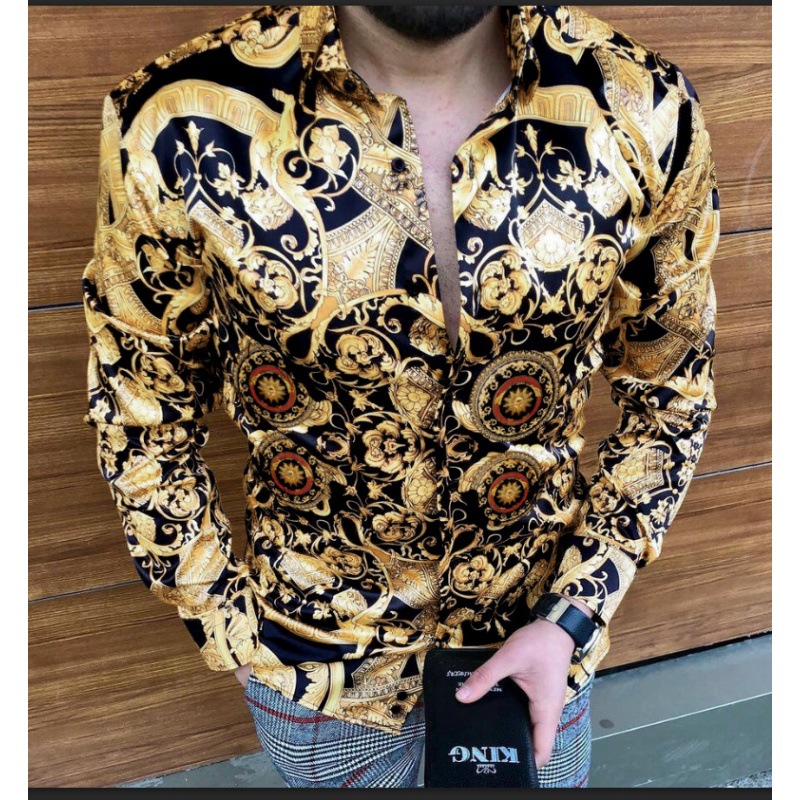 Printed casual lapel shirt top 27