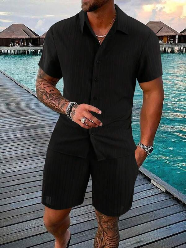 Summer casual short-sleeved shorts suit 13