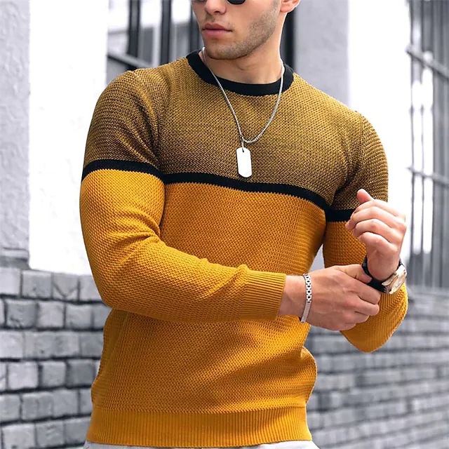 Spring and autumn men's round neck T-shirt casual trend 56